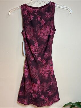 Princess Polly Lower Impact Vivre Burgundy Paisley Mini Dress, 0